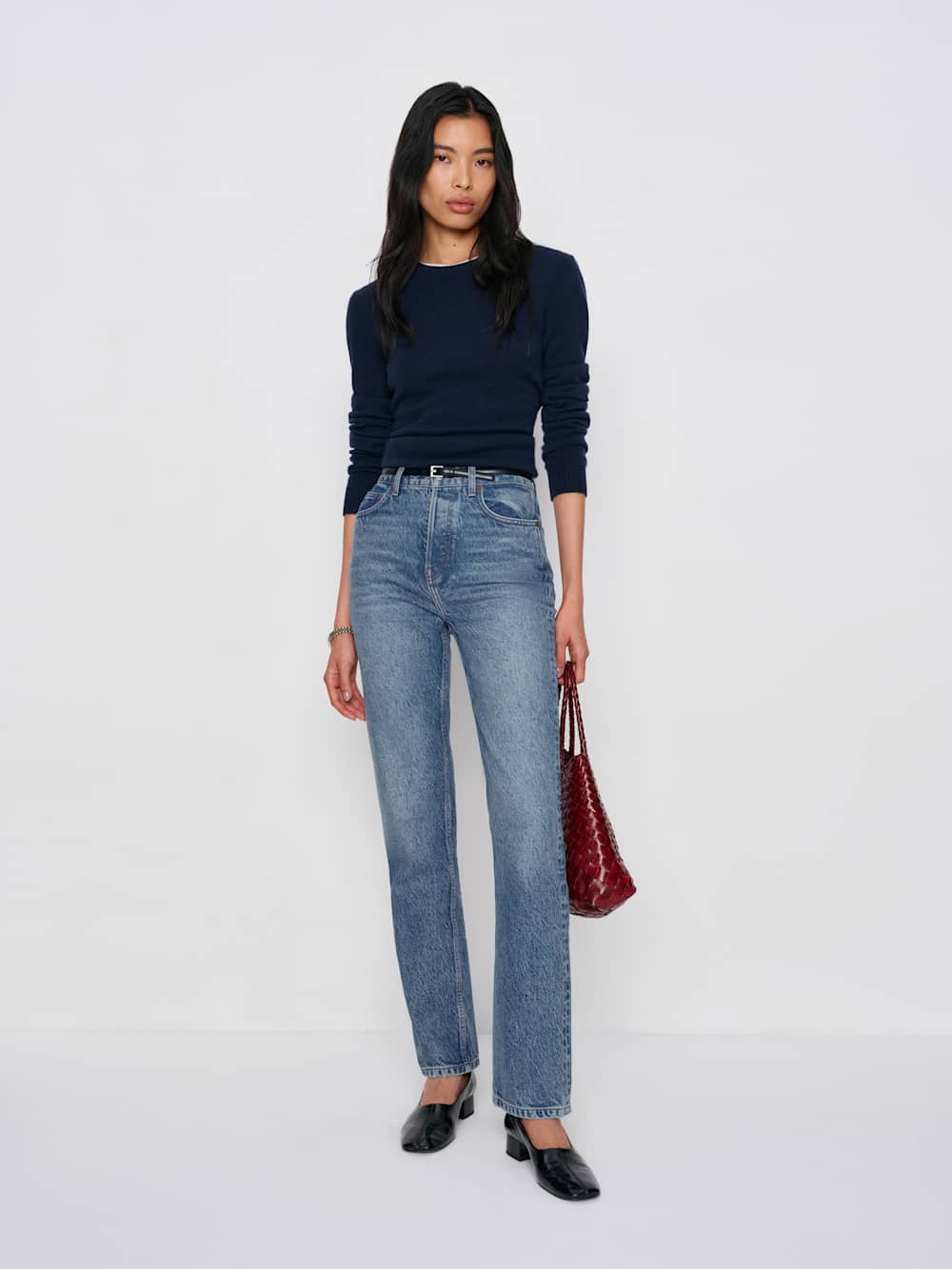 Cynthia High Rise Straight Jeans