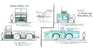 A design for the APC in Aliens from The Art of Film.