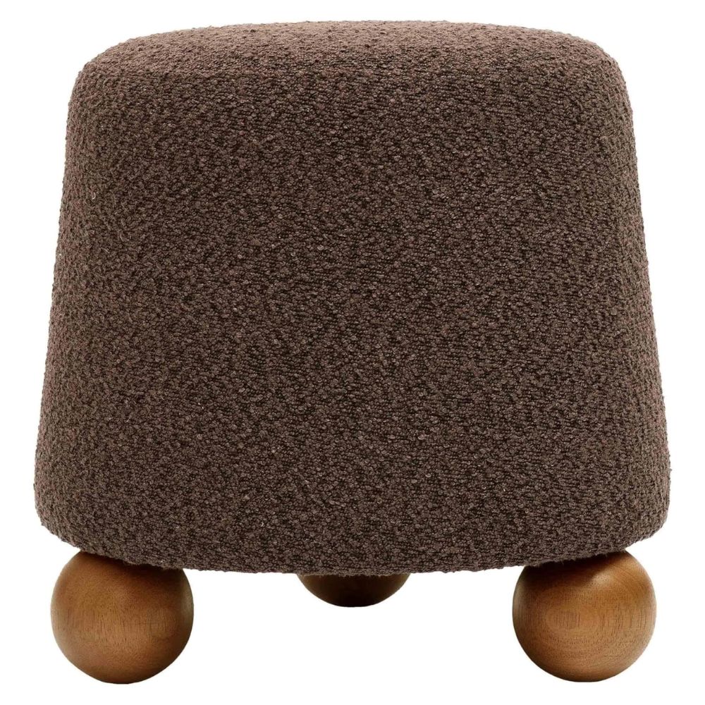 Tov Furniture Jaine Upholstered Stool (Chocolate Brown)