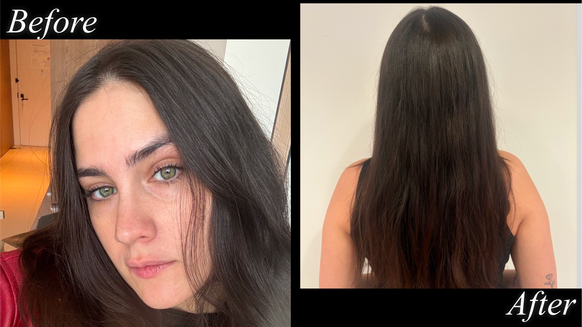 Fashion E-Commerce Editor Julia Marzovilla tests the dpHUE hair gloss.