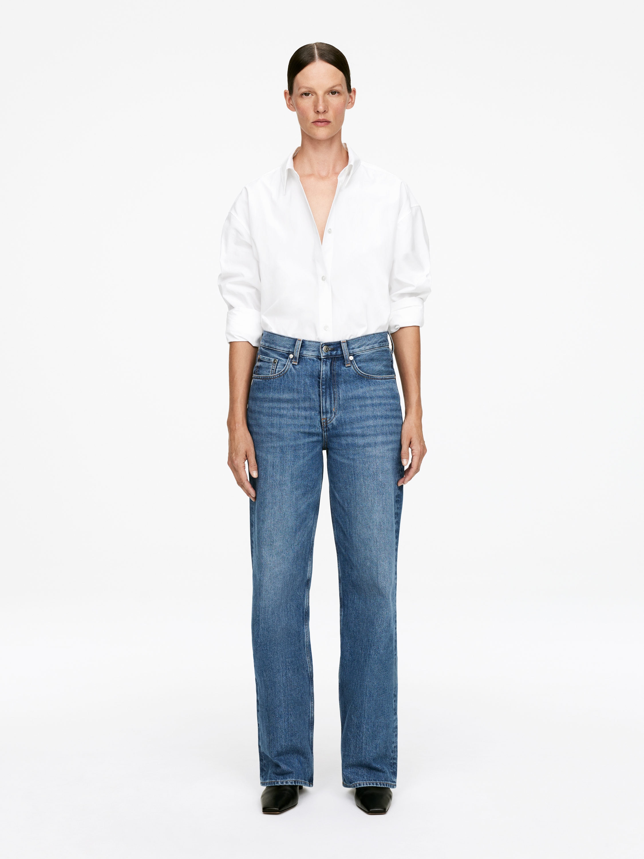 Coral Wide Jeans &amp;ndash; Blue &amp;ndash; Women &amp;ndash; Arket Gb