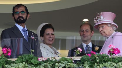 Sheikh Mohammed bin Rashid al-Maktoum greets the Queen at Royal Ascot in 2016