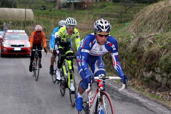 Mikhail Ignatiev (Katusha) leads the breakaway