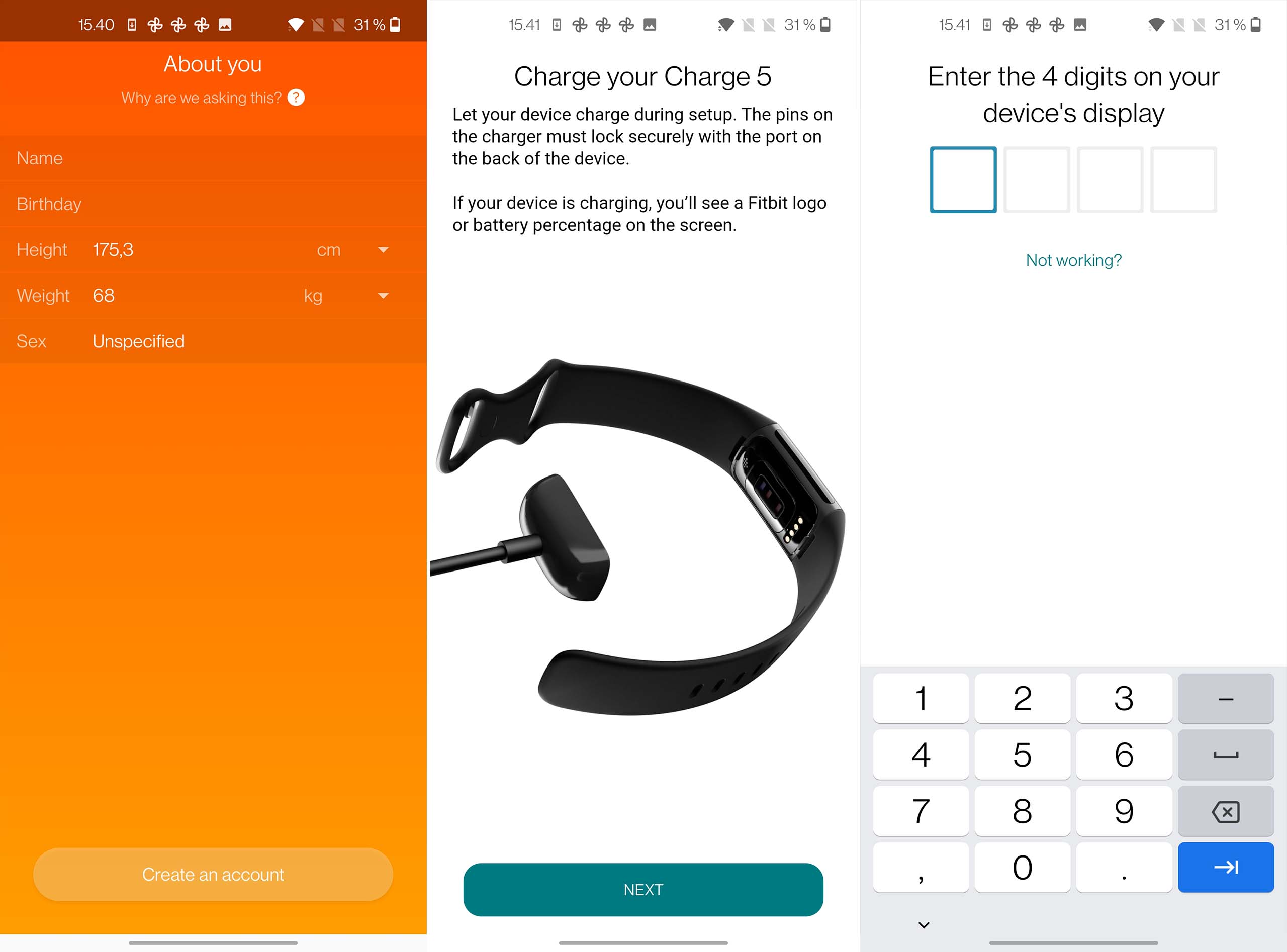 Fitbit setup