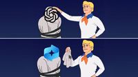 Scooby Doo meme of Fred pulling the mask off of ChatGPT only to reveal Windows Recall beneath.