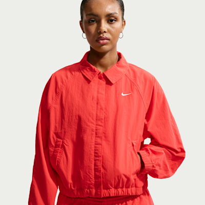 Nike Sportswear Women's Oversized Coaches Jacket - Light Crimson/sail - Size Xs