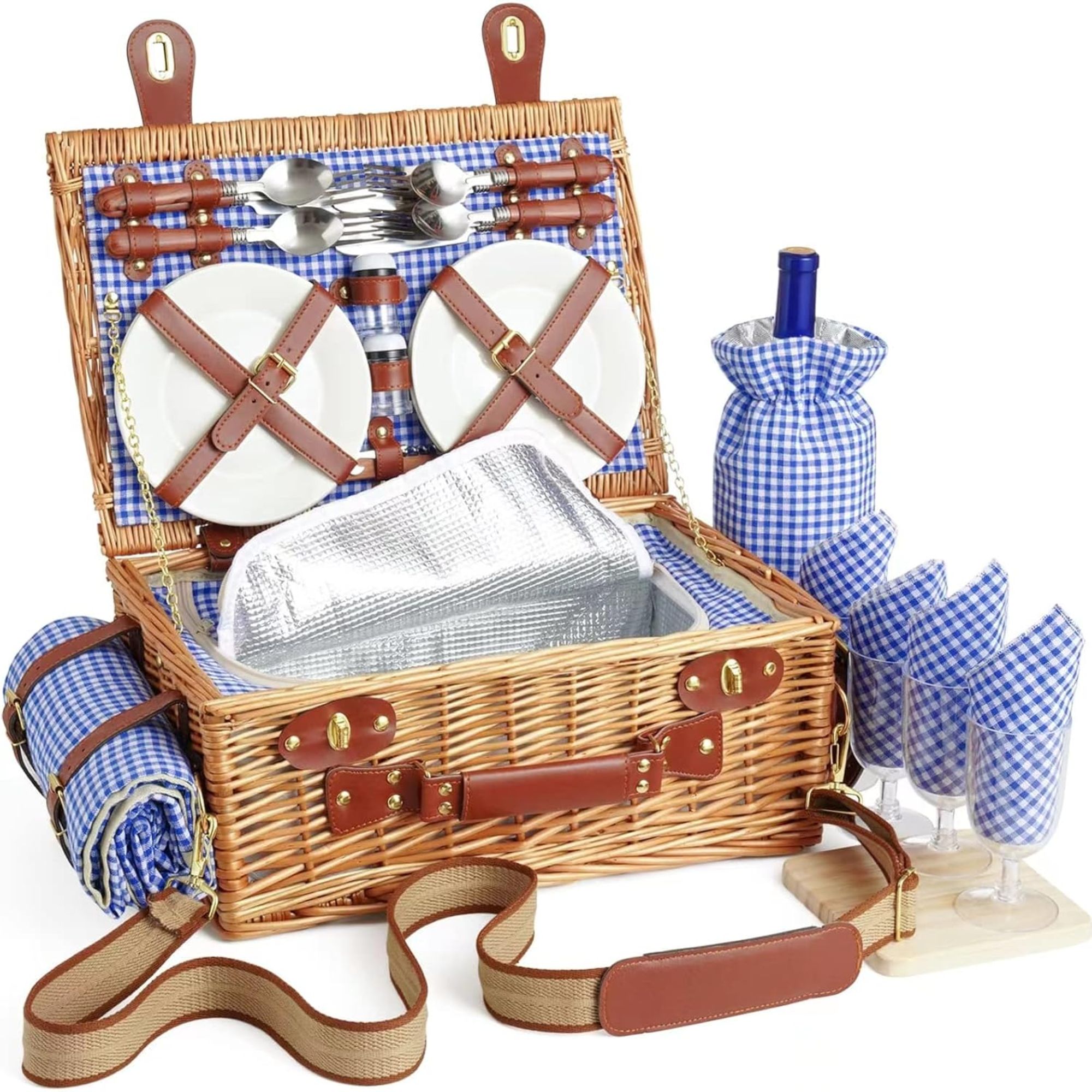Wicker Picnic Hamper for 4