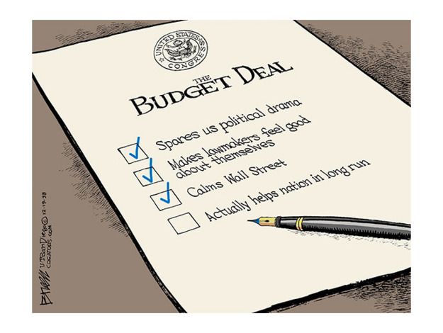 Political cartoon budget deal