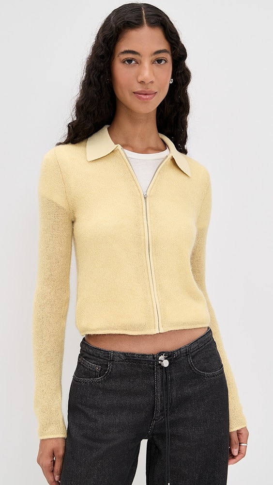 Rag & Bone Leva Long Sleeve Zip Sweater