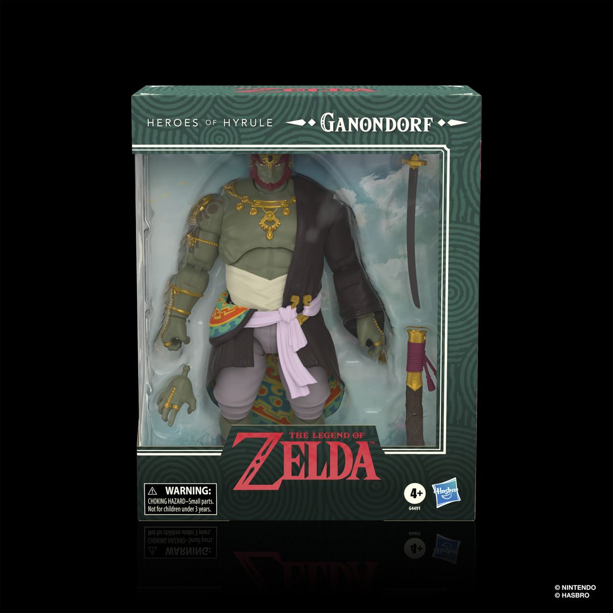 The Legend of Zelda action figure in a box against a plain background