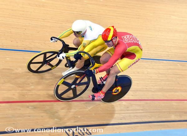 Hodei Mazquiaran Uria (Spain) was relegated for bumping Shane Perkins (Australia)