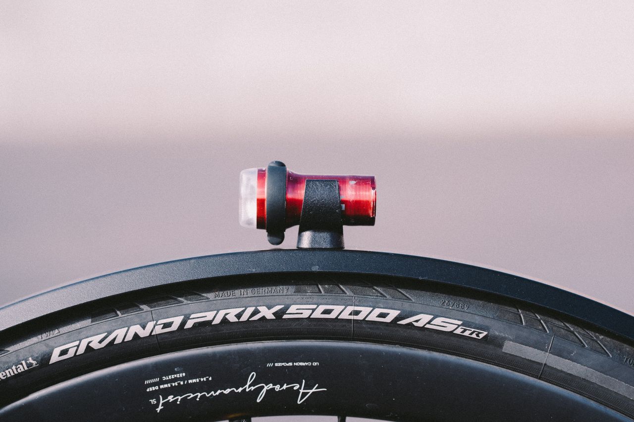 An Exposure light mounted to a mudguard