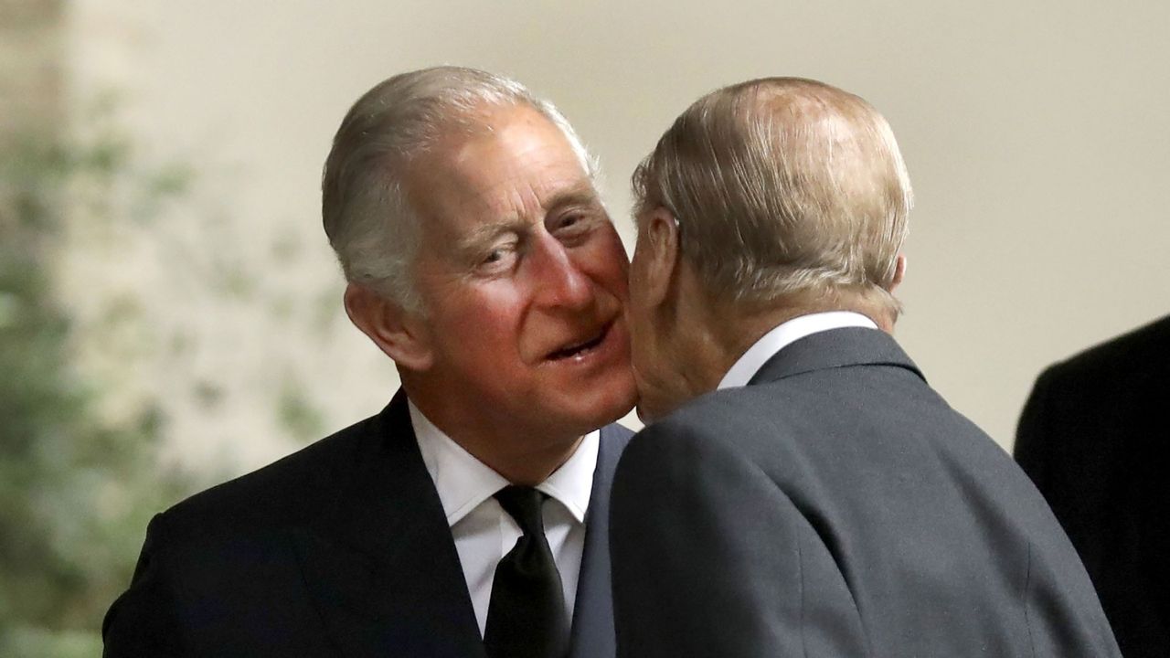 Prince Philip asked, Britain&#039;s Prince Philip, Duke of Edinburgh is greeted by Britain&#039;s Prince Charles, Prince of Wales at the funeral service of the 2nd Countess Mountbatten of Burma, Patricia Knatchbull at St Paul&#039;s Church in Knightsbridge, London on June 27, 2017