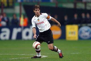 David Albelda in action for Valencia against Inter in the Champions League in 2004.