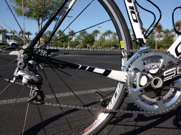 Chain stays are radically flattened through their midsection to provide some vertical flex.