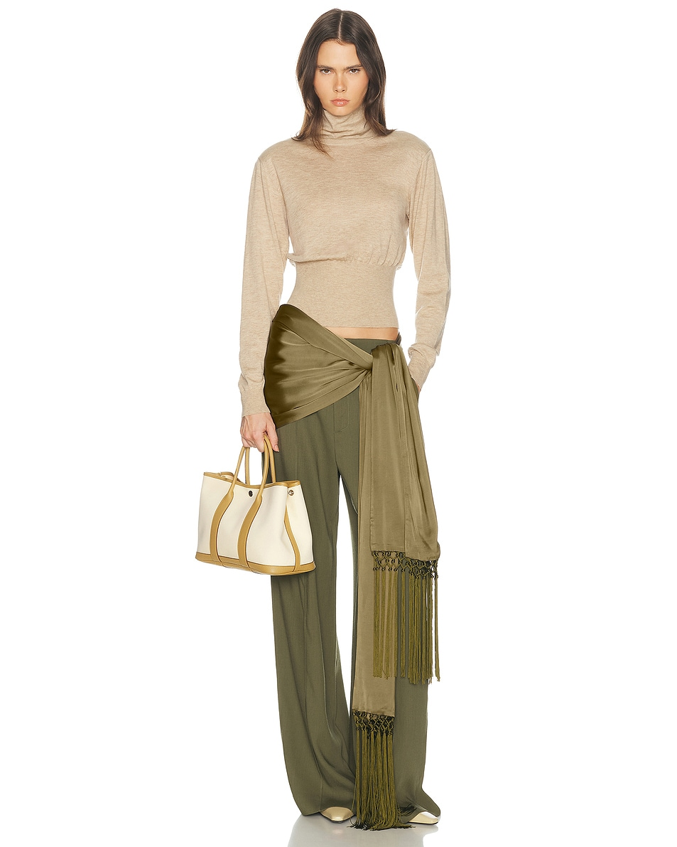 Helsa Satin Scarf Tie With Tassels