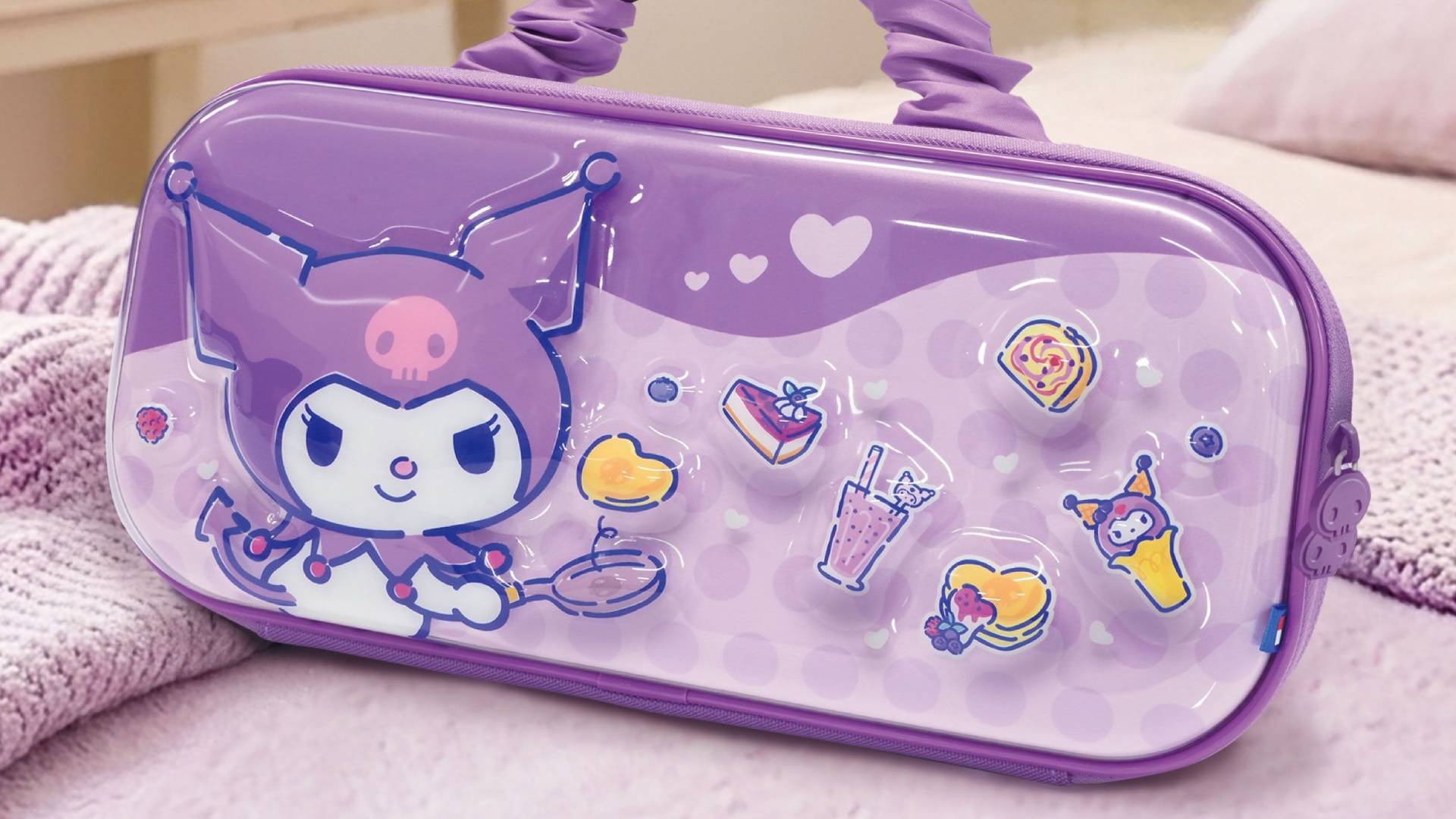 Official image of a Kuromi Nintendo Switch 2 case from Hori.