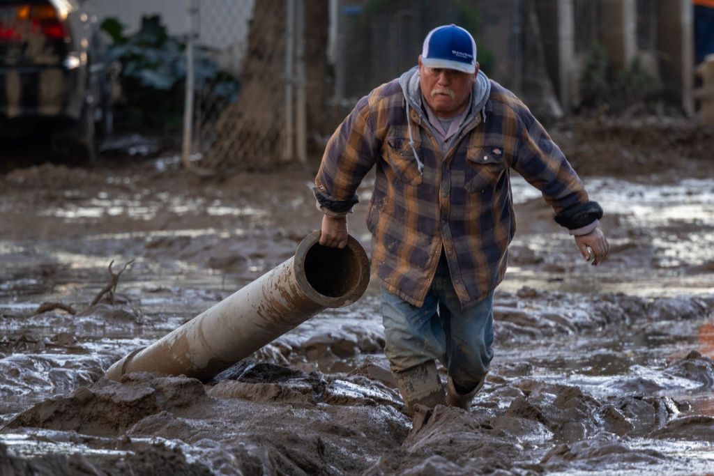 Digging out from a storm in California