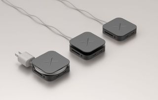Craob X promo image showing how power cord winds around for charger for storage