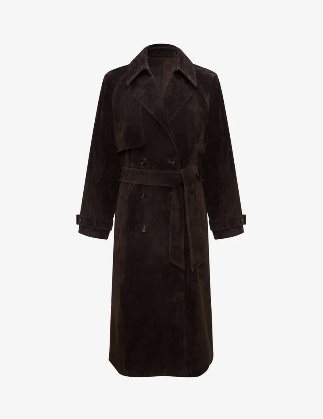 Rumored, Kennedy Trench in Espresso Suede