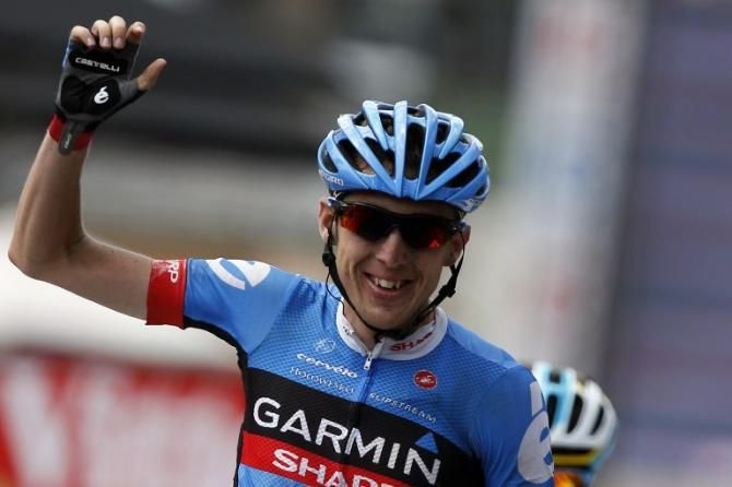 Dan Martin (Garmin-Sharp) celebrates his victory in stage 9 of the Tour de France