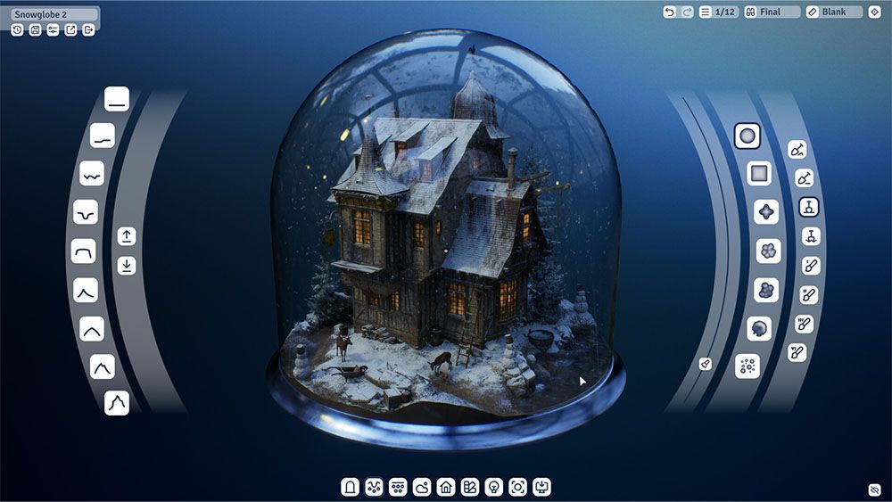 Screenshot of a 3D model from a 3D diorama-building game called Outside the Blocks