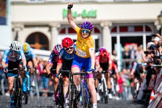 Alexandra Manly (Team BikeExchange) won four stages and the GC title at the 2022 Lotto Thüringen Ladies Tour
