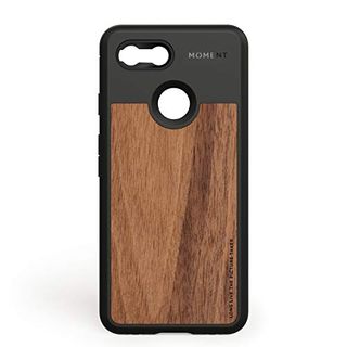 Moment Protective Pixel 3 Case - Durable Wrist Strap Friendly Case for Photography and Camera Lovers (Walnut Wood)