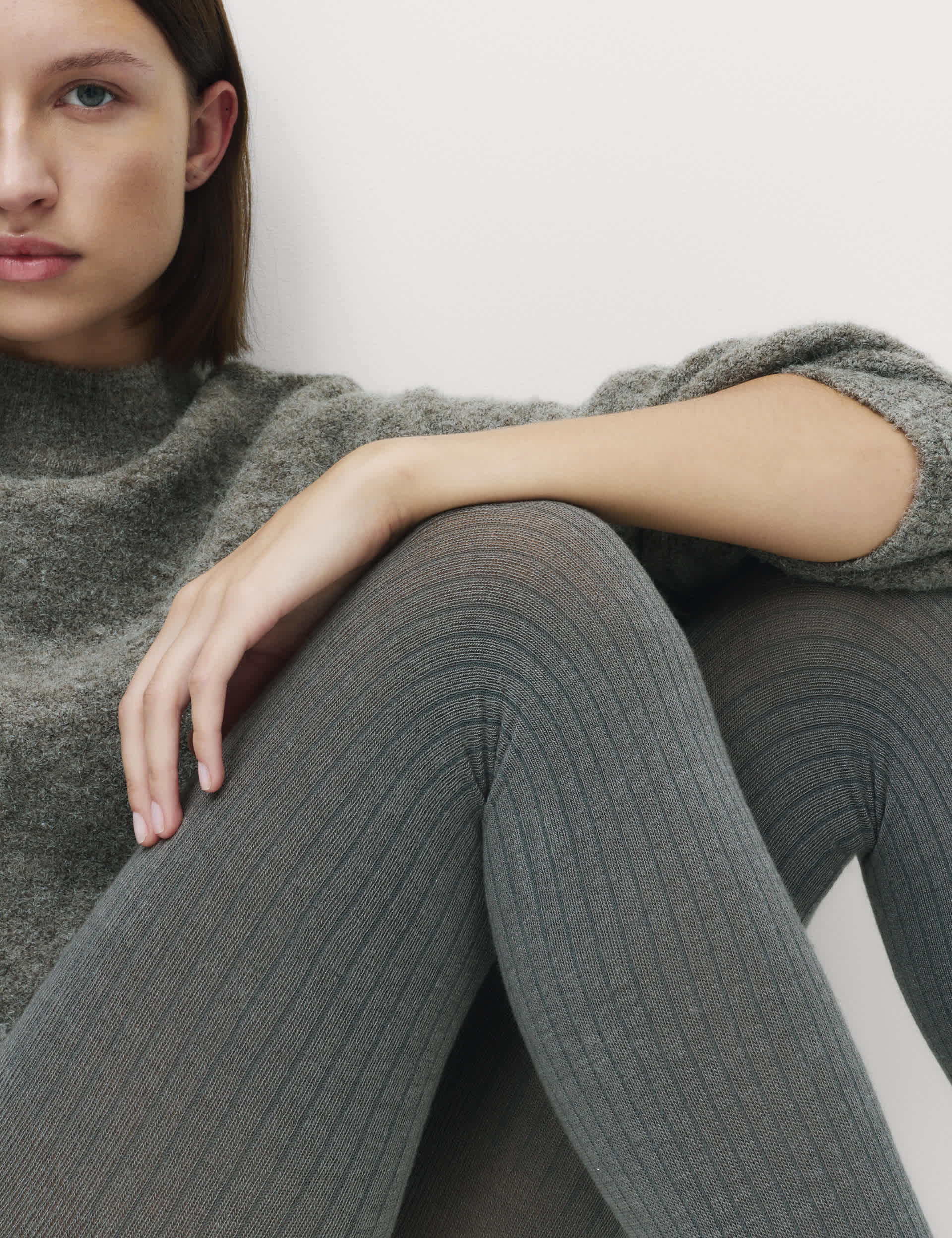 2pk 100 Denier Supersoft Ribbed Tights