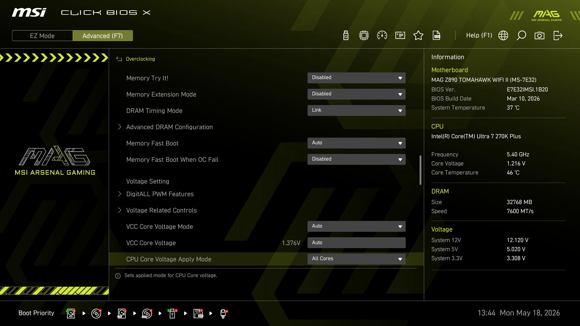 MSI MAG Z890 Tomahawk Wifi II