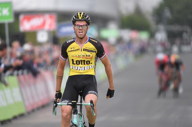 Lars Boom (LottoNL-Jumbo) vented his anger after winning the stage