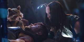 Thor wakes up on the Guardians of the Galaxy ship in Avengers: Infinity War