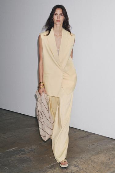 Zw Collection Wide-Leg Darted Trousers