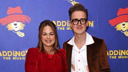 Giovanna Fletcher and Tom Fletcher attend the press night after party for "Paddington The Musical" at Freemasons' Hall on November 30, 2025 in London, England.