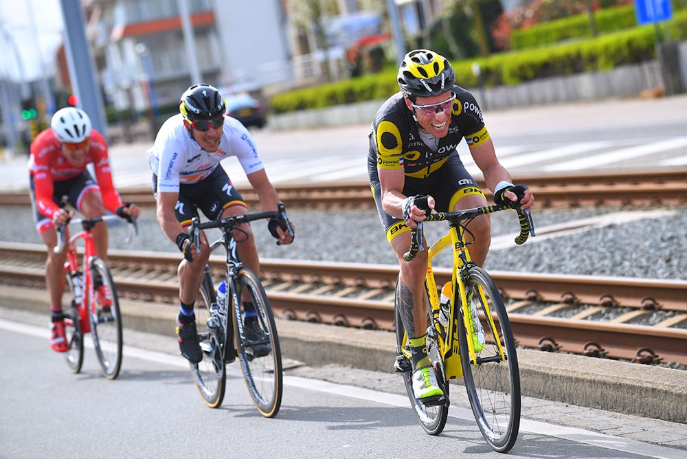Sylvain Chavanel (Direct Energie) in action during stage 2 at Three Days of De Panne
