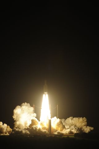Ariane 5 Lifts Off with ATV-4 Albert Einstein