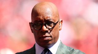Ian Wright working as a TV pundit at the 2023 FA Cup final.