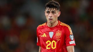 Spanish maestro, Pedri, during Spain's World Cup qualifying game vs Georgia 