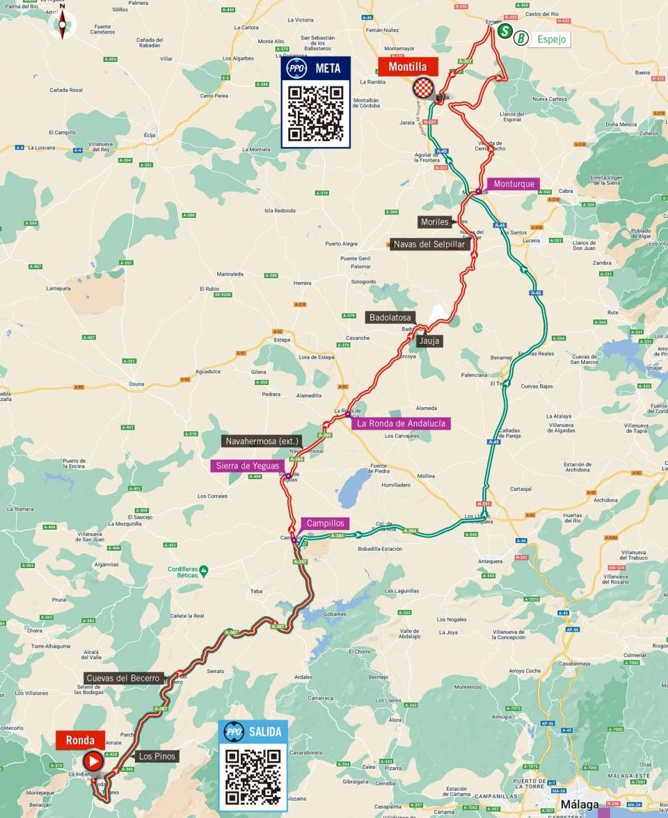 Vuelta stage 13 map