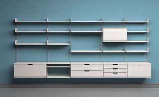606 Universal Shelving system for Vitsœ by Dieter Rams, 1960.