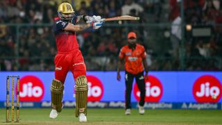 Royal Challengers Bengaluru's Indian cricket player Virat Kohli plays a shot during the 2026 Indian Premier League