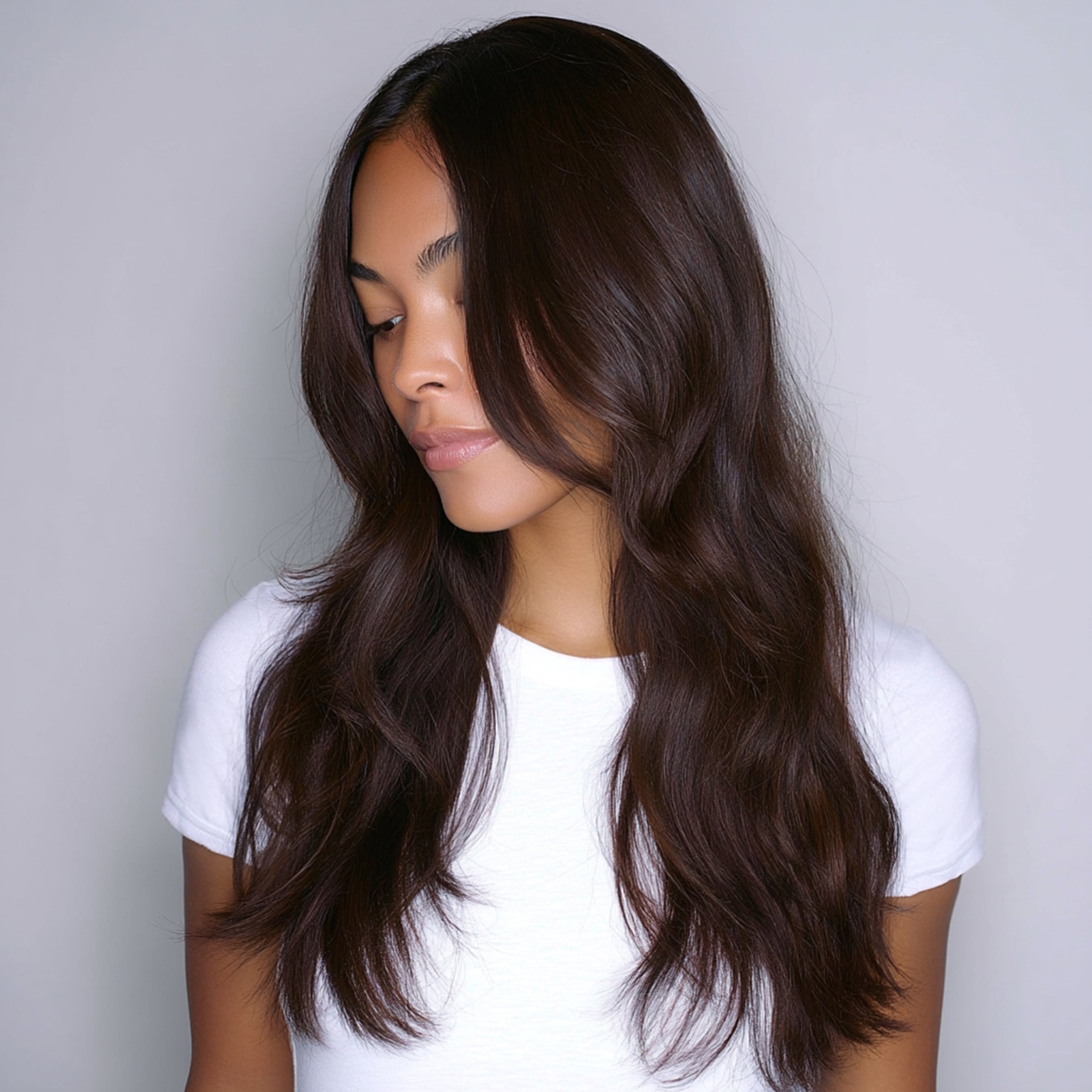 harrods, Silk Seam&amp;trade; Clip-In, Walnut Brown #3 Natural - 26 in / 360 G