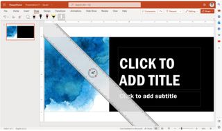 new digital ruler feature in PowerPoint