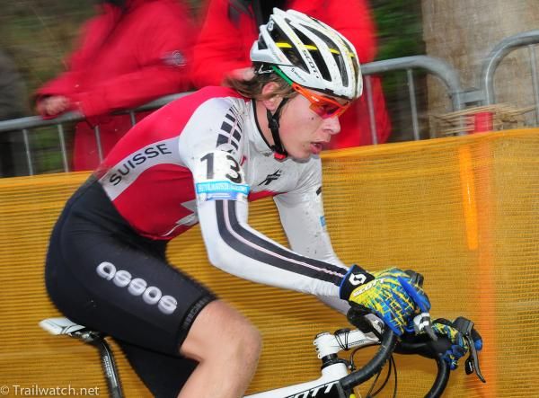 Andri Frischknect (Switzerland) riding in 20th place