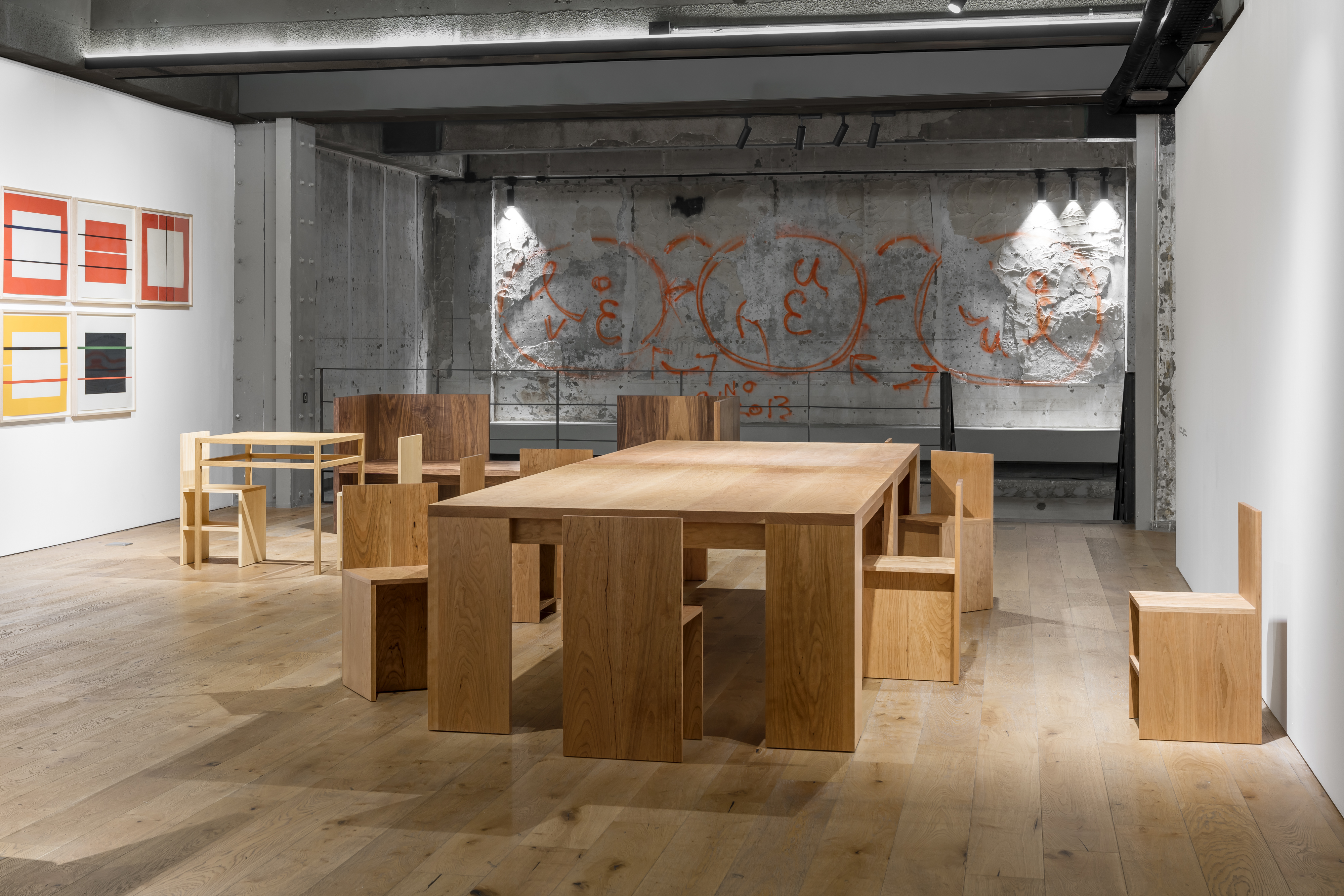 Installation view Donald Judd: Furniture
