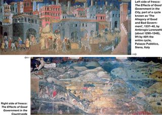 Cressida Bell's favourite painting, ‘The Effects of Good Government’ by Ambrogio Lorenzetti.