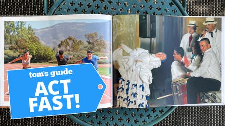 Vistaprint photo book shown on chair