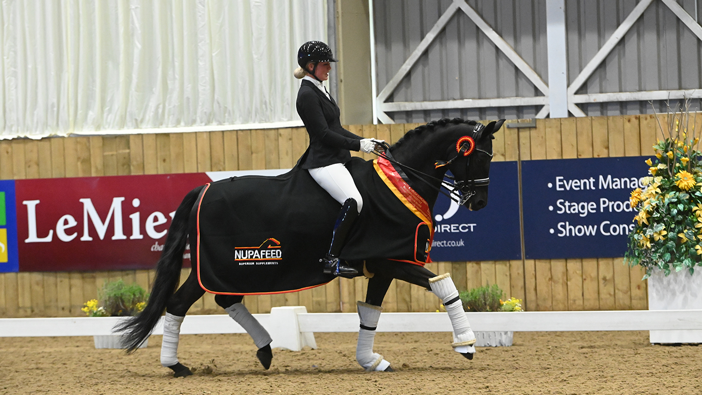 Kirstie Clarke and Ghita Fille De Zita S at the Winter Dressage Championships 2023