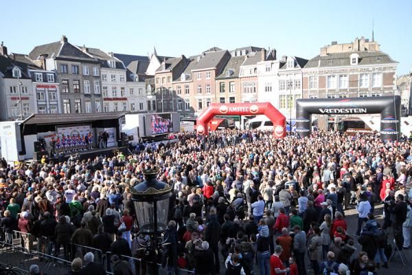 The market in Maastricht was packed.