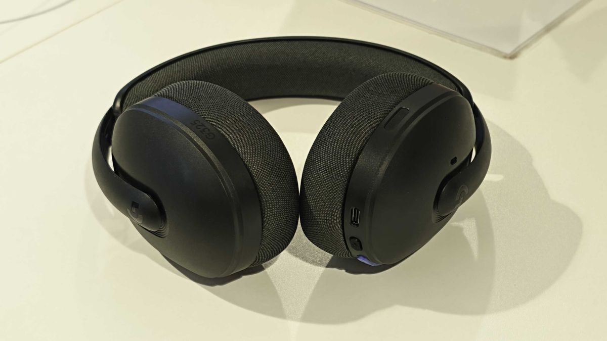 The Logitech G325 Lightspeed on a white table.